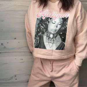 Aaliyah Cropped Sweater and Tna Sweatpants